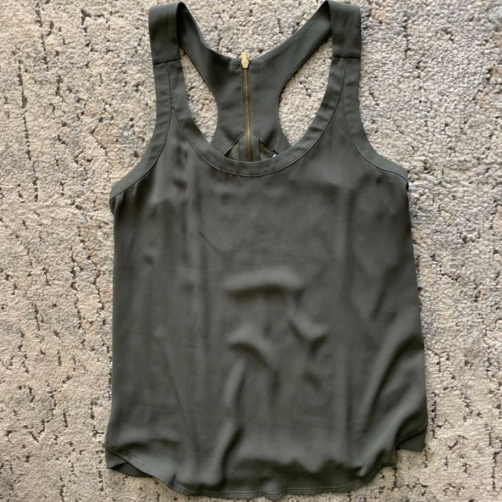 Express Army Green Racerback Tank - Picture 2 of 5